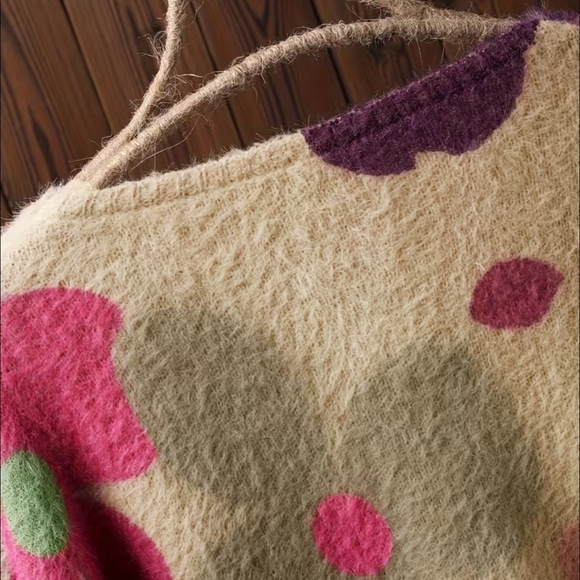 Colorful Floral Women's Cardigan - Picture 4 of 7